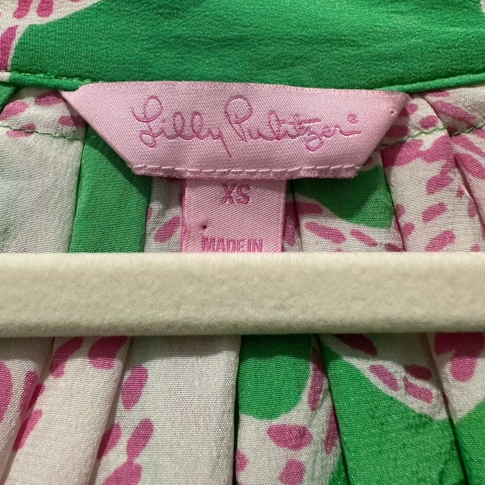 Lily Pulitzer silk blouse.